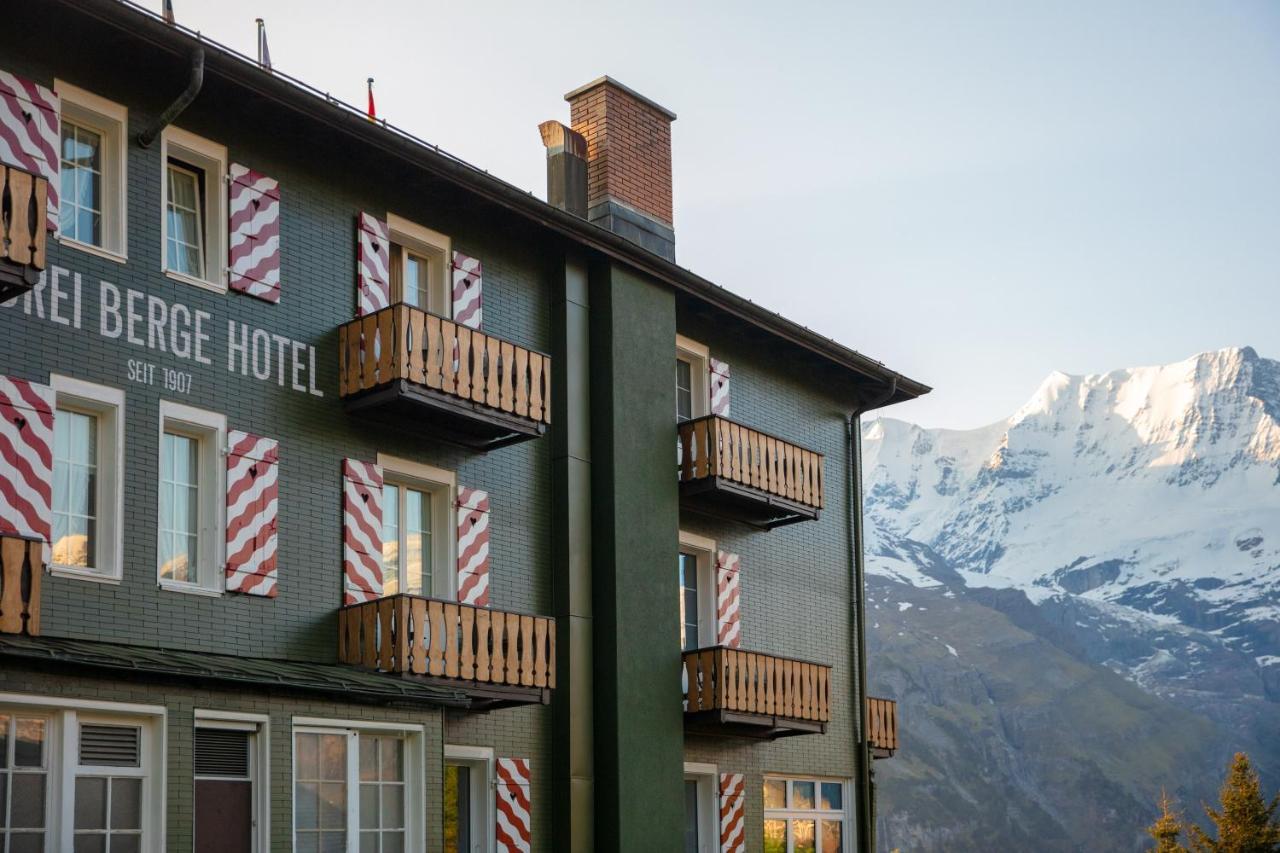 Hotel Drei Berge Mürren Exterior foto