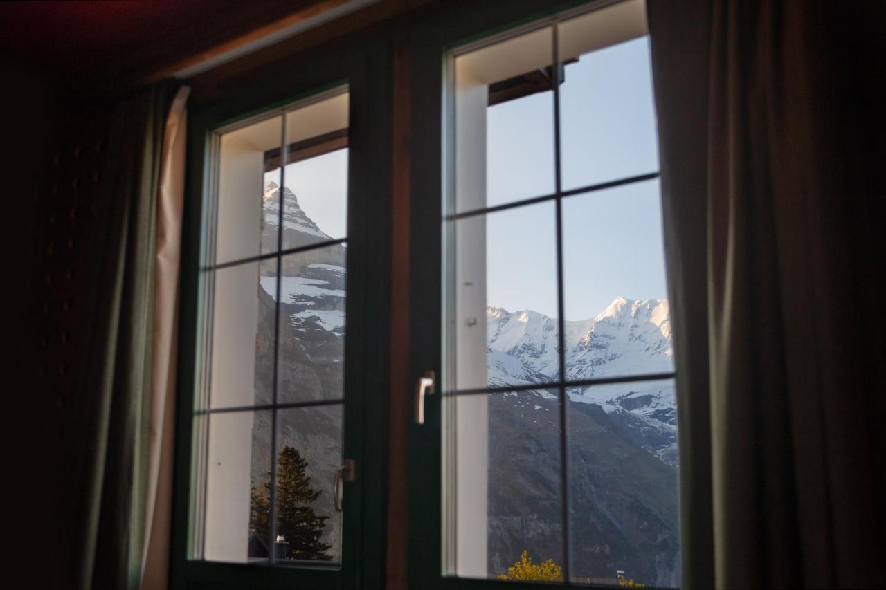 Hotel Drei Berge Mürren Exterior foto